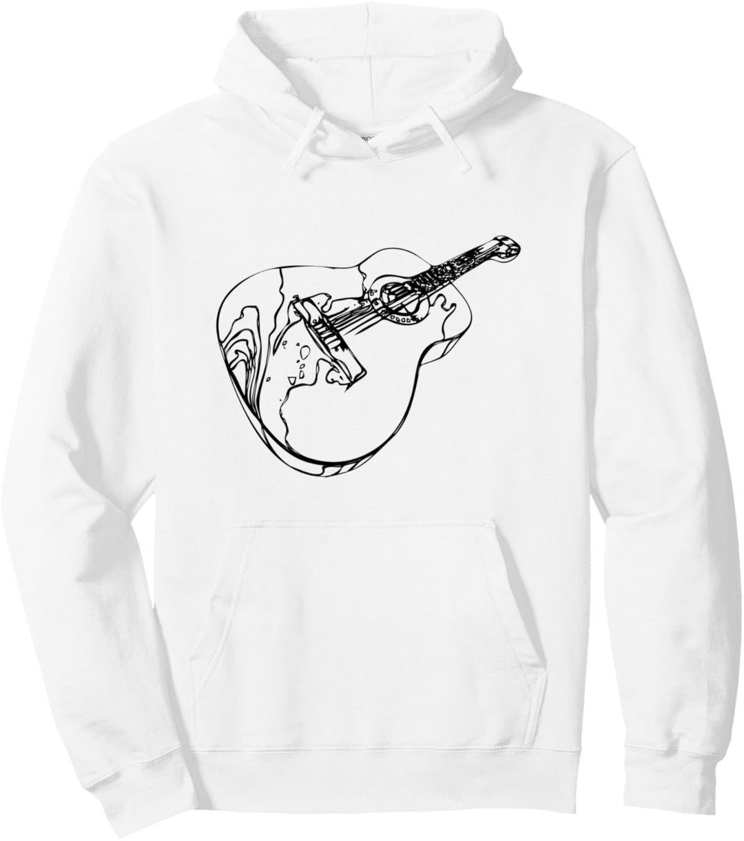 Gitarre Zeichnung Gitarrenspieler Gitarrist Pullover Hoodie
