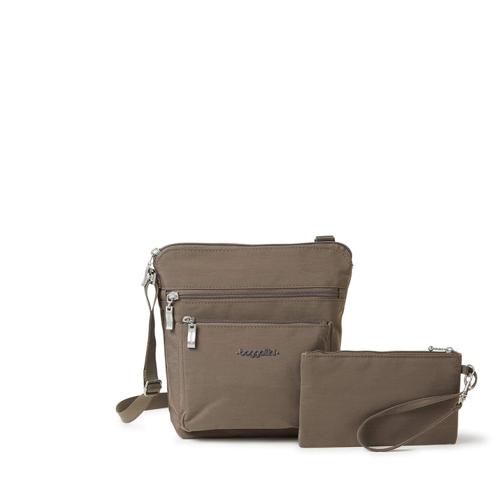 Baggallini Damen Pocket Crossbody Umhängetaschen Portobello, Portobello