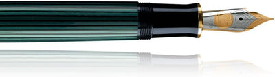 Pelikan Premium M400 Füllfederhalter, B Farbe Plume schwarz/grün, schwarz/grün