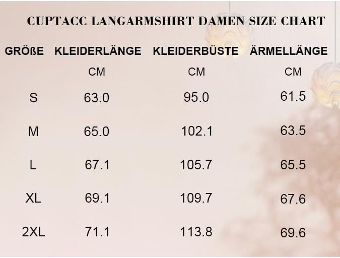 Cuptacc Langarmshirt Damen Rundhals Casual Locker Falten Tshirt Langarm Damen Oberteile Elegant Dunk