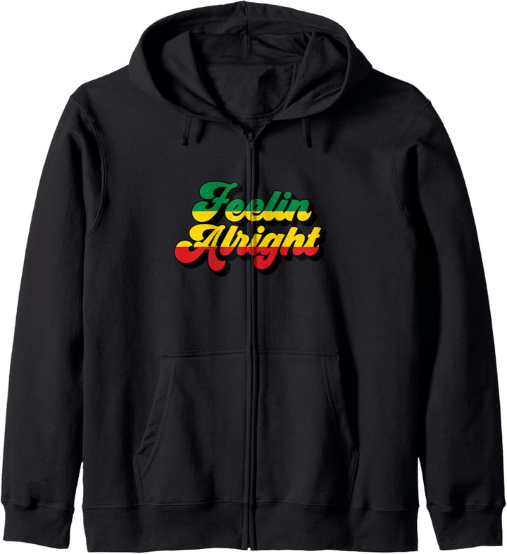 Feelin Alright Jamaika Rasta Reggae Kapuzenjacke