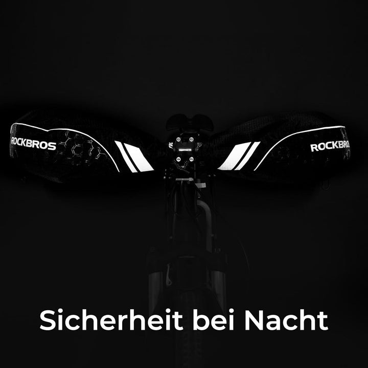 ROCKBROS Lenkerstulpen Lenker Handschuhe für Fahrrad Motorrad Roller Scooter Gefüttert Winddicht Was