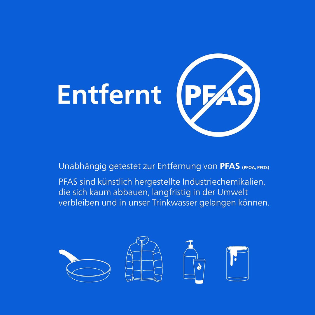 Philips Water Aktivkohlefilter aus Kokosnussschalen, Ersatzfilter ADD547/10, 1 Jahr Filterlebensdaue