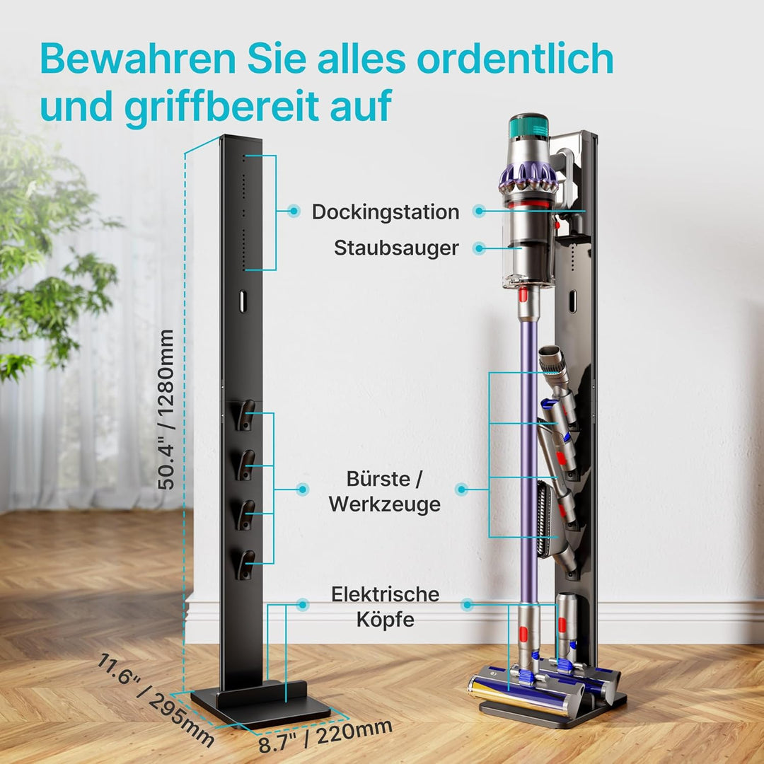 Staubsauger Ständer Kompatibel für Dyson Gen5 V15 V12 V11 V10 V8 V7 V6, Freistehend Bodenständer Hal