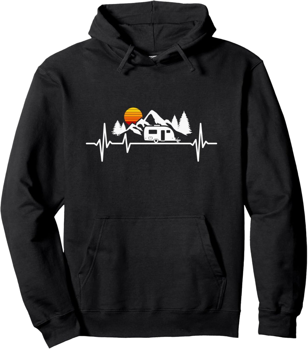 Camping Herzschlag Wohnwagen Pullover Hoodie