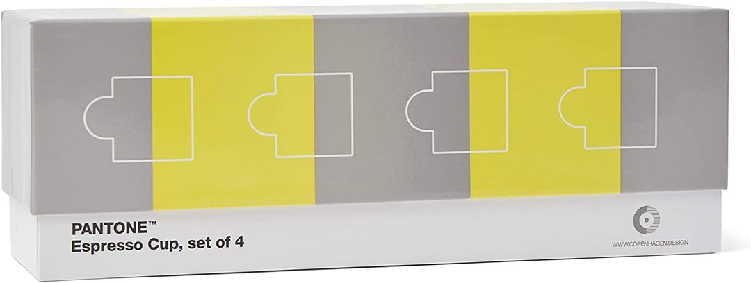 Pantone Porzellan Espressotassen im 4er-Set in Geschenkbox, 120 ml, mit Henkel, spülmaschinenfest, C
