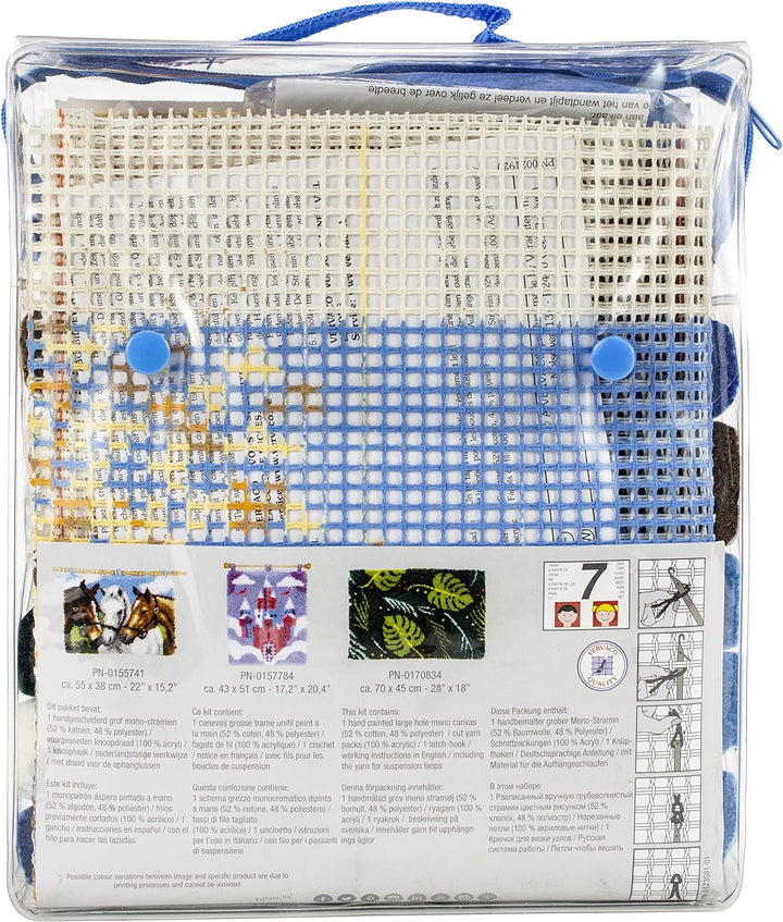 Vervaco PN-0172585 Herbstlandschaft Knüpfpackung Teppich, Baumwolle, mehrfarbig, ca. 44 x 55 cm / 17