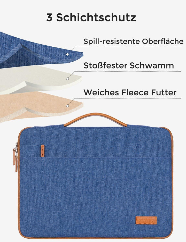 DOMISO Tasche Hülle für 14 Zoll Notebook Laptop Sleeve Case Wasserdicht Laptophülle Schutzhülle für