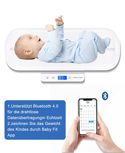 Digitale Babywaage Bluetooth, Kleinkindwaage, Multifunktions-Waage für Haustiere und Kleinkinder in