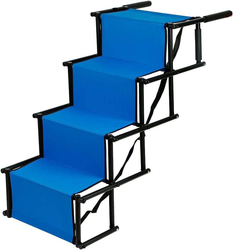 Hunderampe, Hunderampe Auto Klappbar, Hund Auto Rampe, Hundetreppe, Maximale Belastung 75 kg, Einste