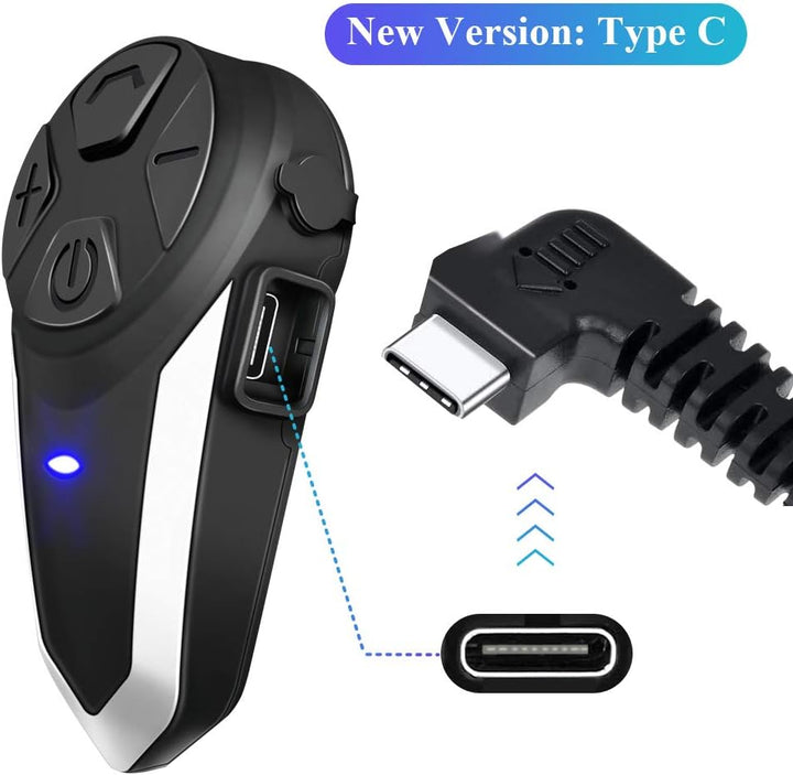 BT-S3 1000m Motorrad-Intercom-Helm-Headset Echtzeit-Kommunikationssysteme Freisprech-FM-Radio wasser