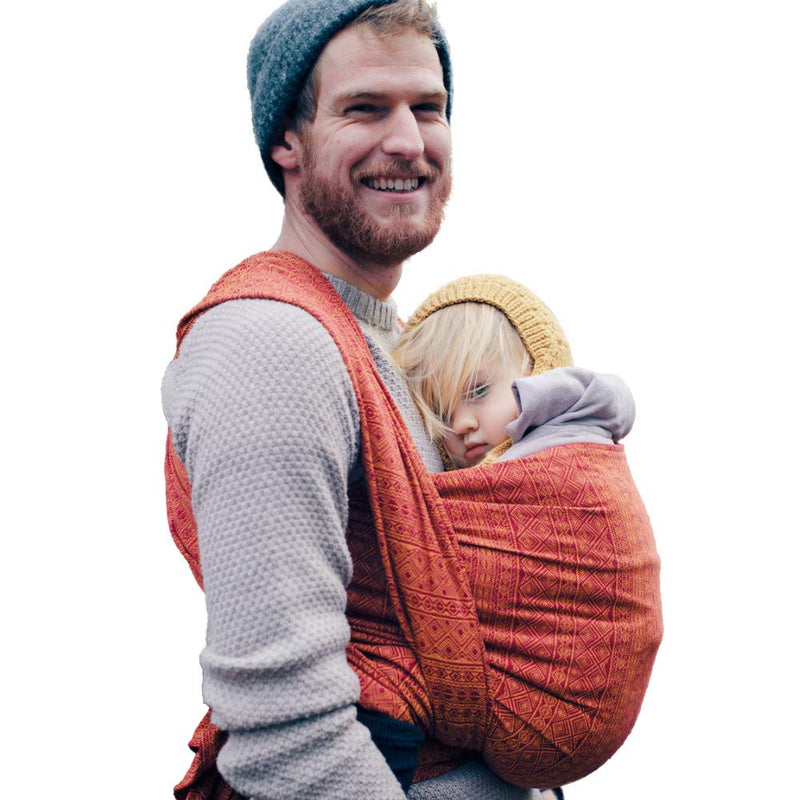 Didymos 200004 Babytragetuch, Modell Indio rubin/ mandarine, Grösse 4 4 rubin/mandarine, 4 rubin/man