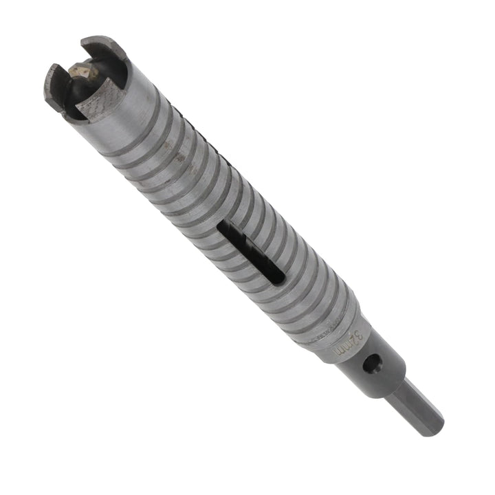 PRODIAMANT Diamant Bohrkrone ø 32mm Nutzlänge 150mm mit 6-Kant Adapter lasergeschweisst für trocken