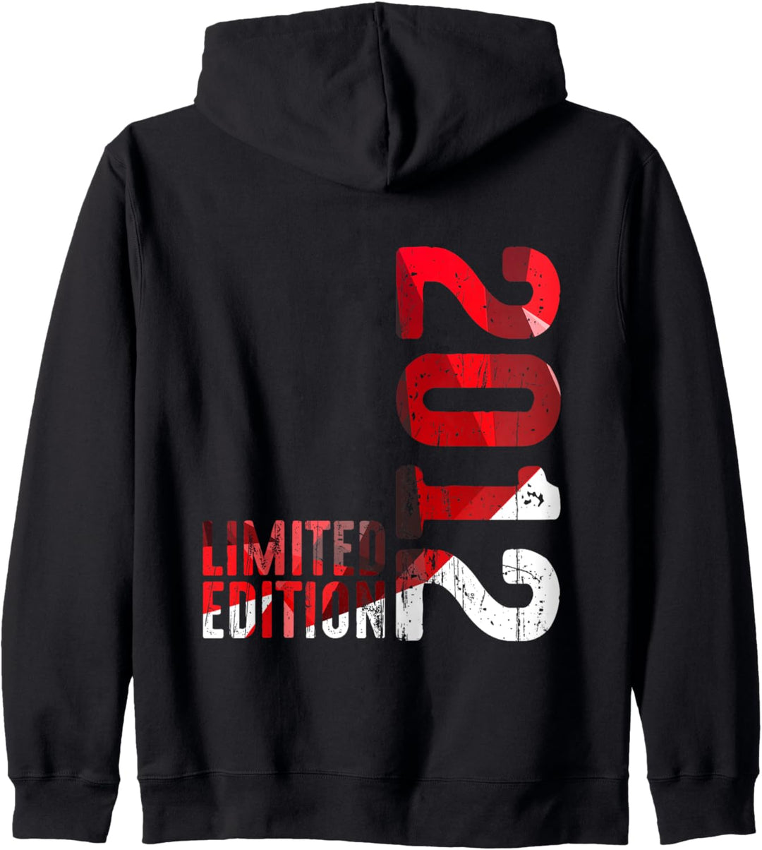 Rot Ästhetisches Jahr 2012 Geburt Jahrgang seit 2012 Retro 2012 Kapuzenjacke
