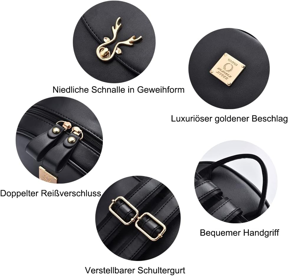 zhongningyifeng Rucksack Geldbörse für Damen Kleiner Rucksack Fashion Mini Daypack Umhängetasche