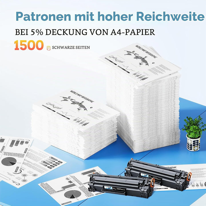 LxTek 83A Toner Kompatibel für HP 83A CF283A für HP Laserjet Pro MFP M125nw M127fw M127fn M225dw M12