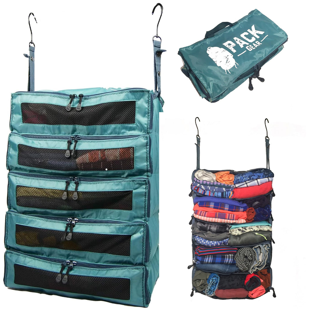 Pack Gear Koffer-Organizer zum Aufhängen, Reiseutensilien, Faltbare Packwürfel, gross oder Handgepäc