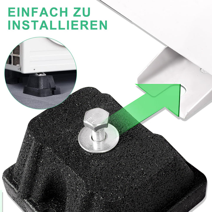 Dämpfungssockel Klimaanlage Bodenkonsole Wärmepumpe Antivibrationsfüsse 4Stk