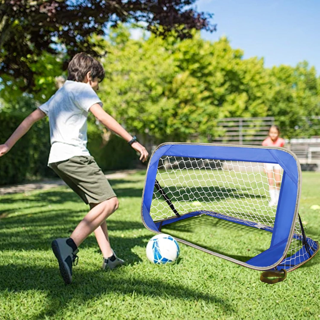 Kapler Fussballtor Kinder Garten Faltbar: 120x70x70cm Pop-Up Fussballtore mit Glasfaserstäben - Wett