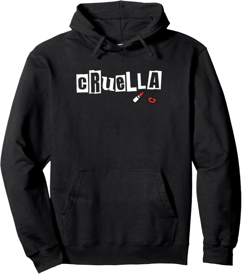 Disney Cruella Lipstick Logo Pullover Hoodie