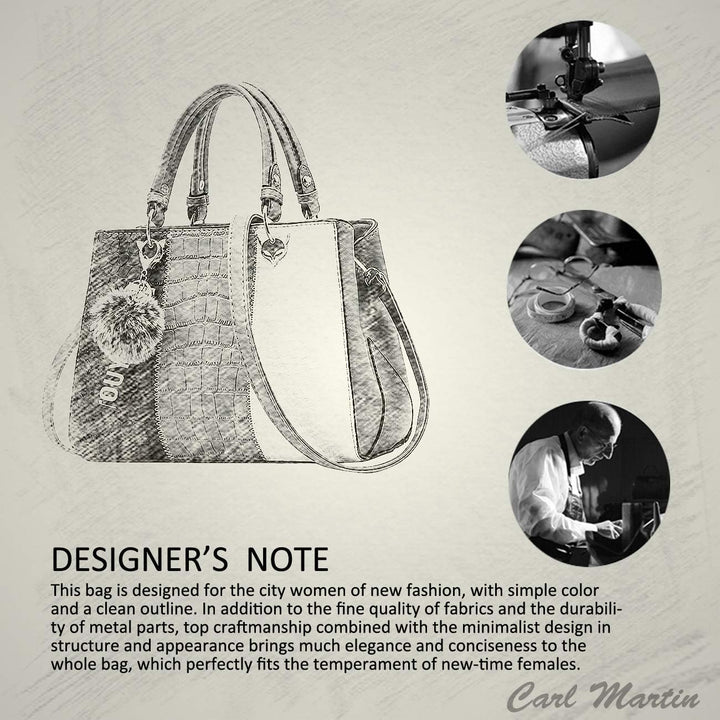 NICOLE & DORIS 2024 Neue Frauen Tasche Damen Leder Handtasche Mode Umhängetasche Mit Pompon abnehmba