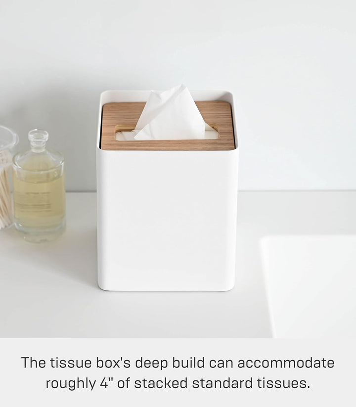 YAMAZAKI Box Cover Home | Stahl | Taschentuchetui, Einheitsgrösse, Esche