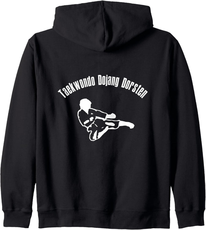 Taekwondo Dojang Dorsten Logo Weiss Kapuzenjacke