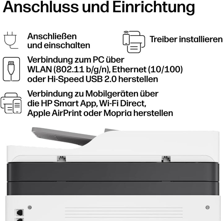 HP Color Laser 179fwg Multifunktions-Farblaserdrucker (Drucker, Scanner, Kopierer, Fax, WLAN, Airpri