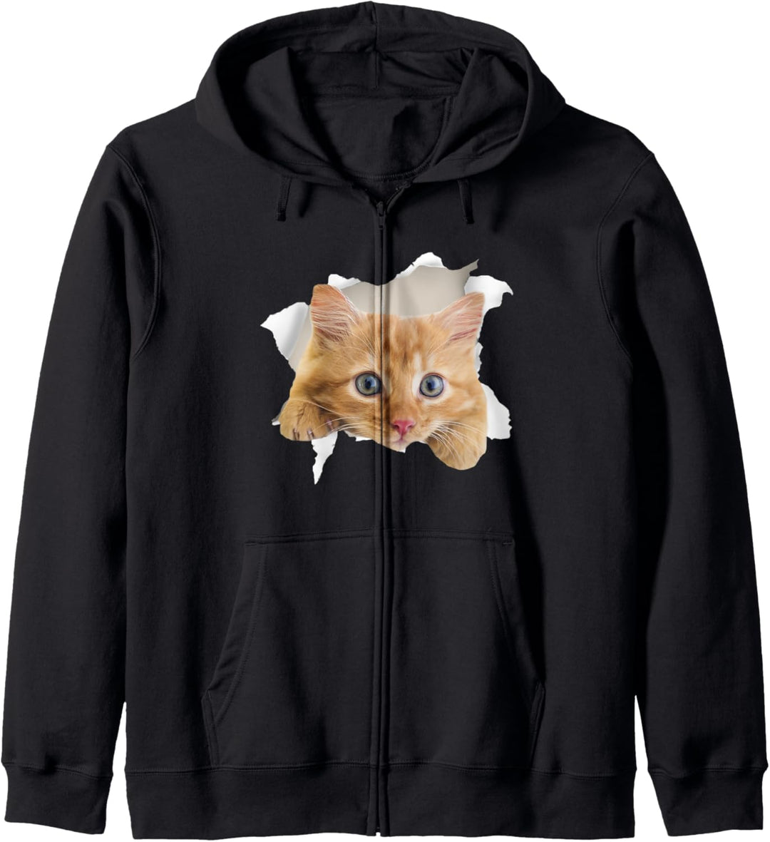 Cat Kitten Hole Cute Kapuzenjacke