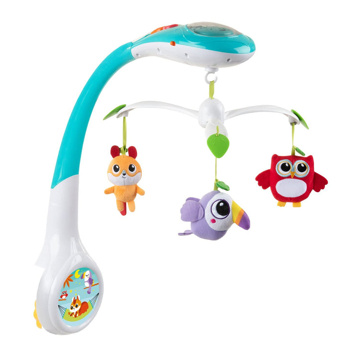 Chicco Magic Forest Baby Mobile mit Musik und Licht, Elektronische Spieluhr mit entspannender Musik