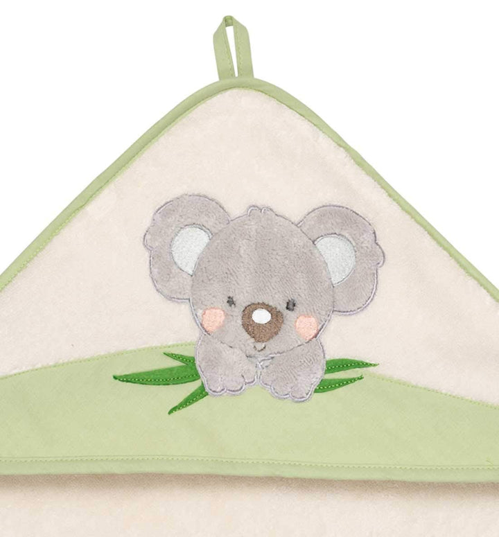 Morgenstern Kinder Kapuzenhandtuch 100x100 Koala grün, Grün