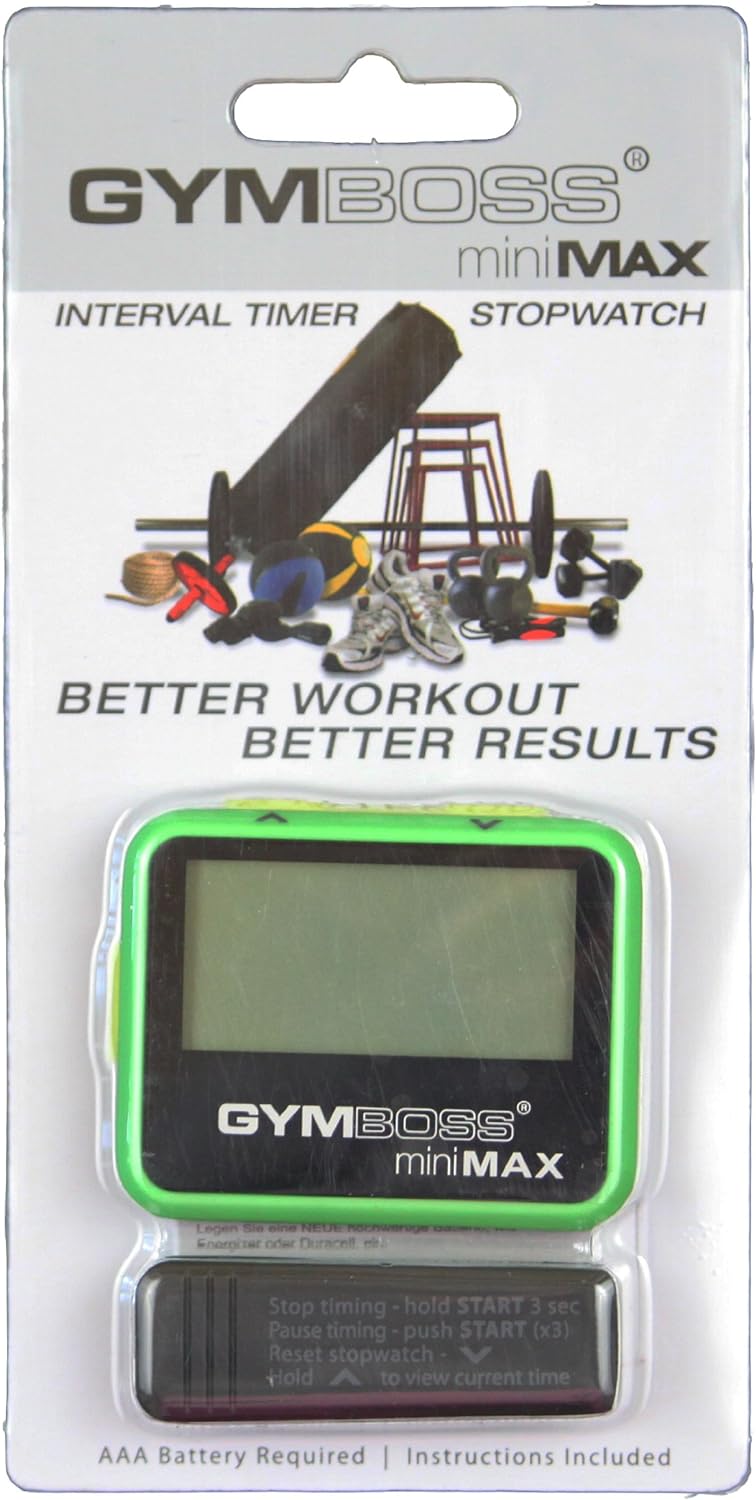 Gymboss Minimax Intervallzeitgeber Und Stoppuhr Grün-Gelb Softbeschichtung