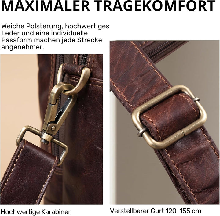 STILORD 'Experience' Vintage Lehrertasche Leder gross für Herren Damen XL Aktentasche Business Schul