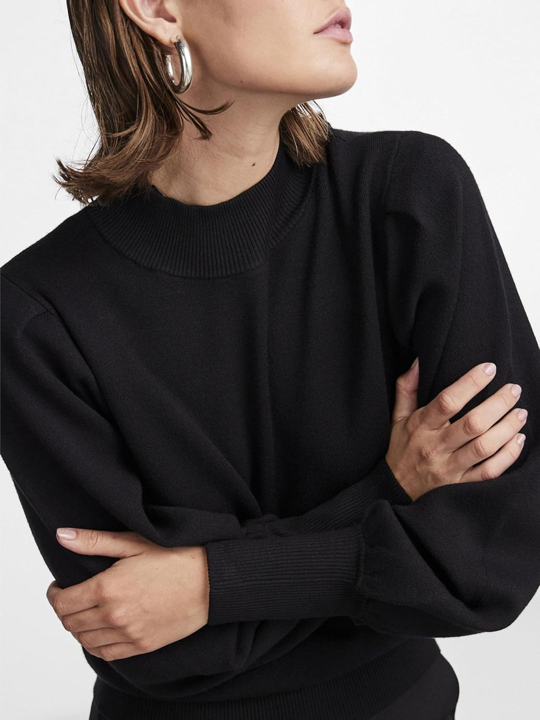 YAS Damen Yasfonny Ls Knit Pullover S. Noos Strickpullover S Schwarz, S Schwarz