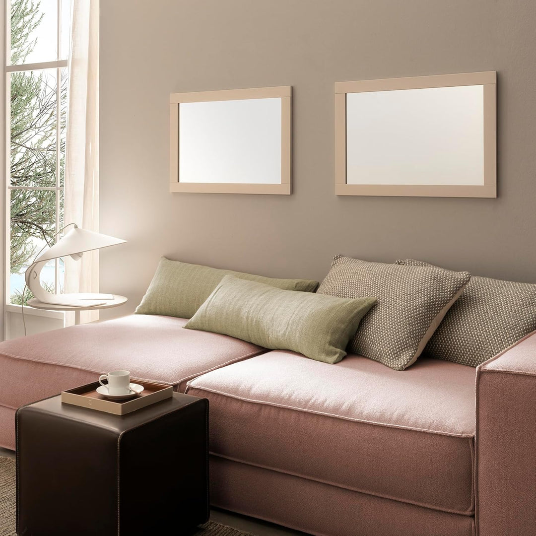 ARHome Wandspiegel, Smart, 70 x 50 cm, Cashmere, Spiegel, Made in Italy Cashmere 70L x 50B cm, Cashm