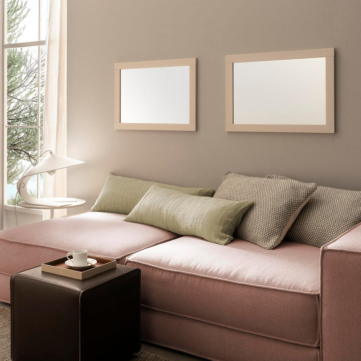 ARHome Wandspiegel, Smart, 70 x 50 cm, Cashmere, Spiegel, Made in Italy Cashmere 70L x 50B cm, Cashm