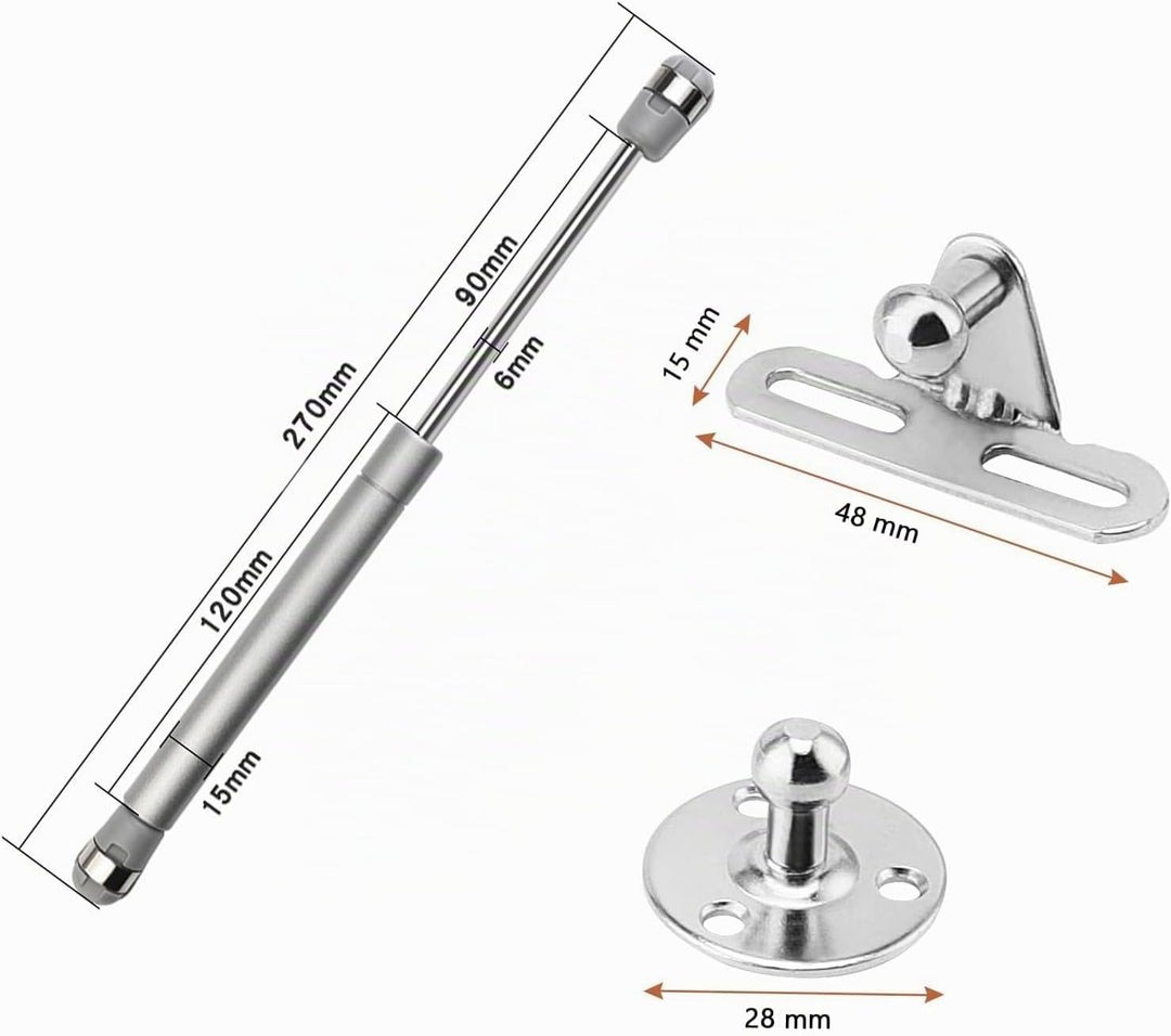 NAMYEUT 8 Stück Hydraulic Gasdruckfeder 200N, Möbel Gasfeder, Gasdruckfeder Klappenbeschlag, Gasdruc