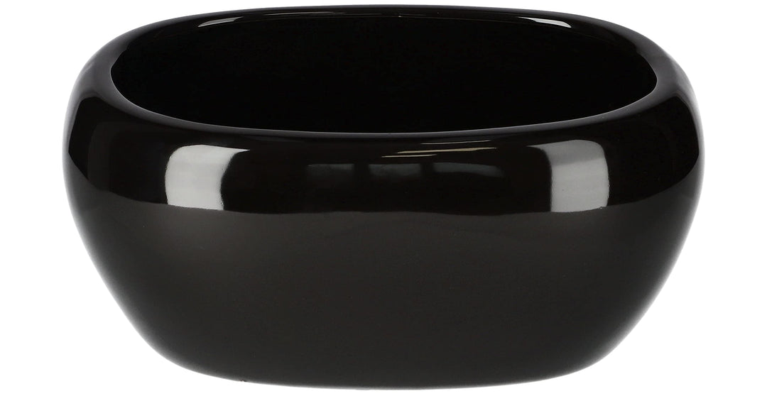 KOTARBAU® Keramik-Blumentopf Übertopft Blumenschale für Blumen Pflanzen Schwarz, Schwarz