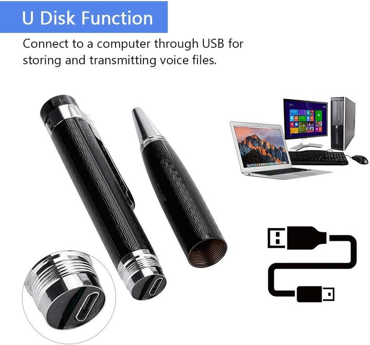 VBESTLIFE Digital Voice Recorder,Pen-Shaped 20 Stunden Digital Voice Recorder 192Kbps Audio Recorder