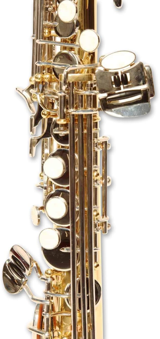 Original SYMPHONIE WESTERWALD DESIGN Sopransaxophon/Sopran Saxophon, Gold/Silber, inkl. Luxus-Hartsc