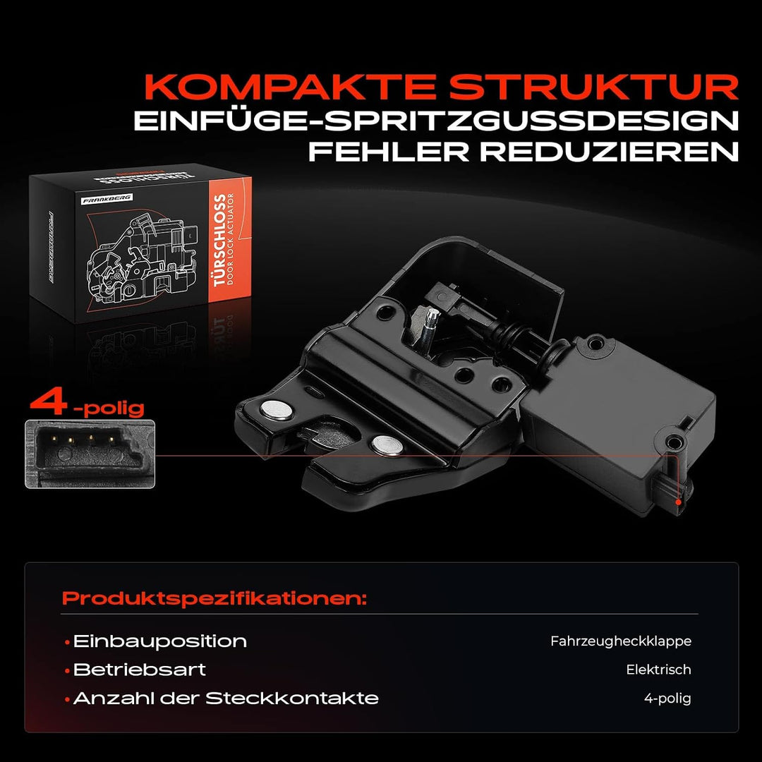 Frankberg Türschloss Autoschloss Heckklappe Kompatibel mit 5er Touring E61 530xi 3.0L 2006-2008 X6 E