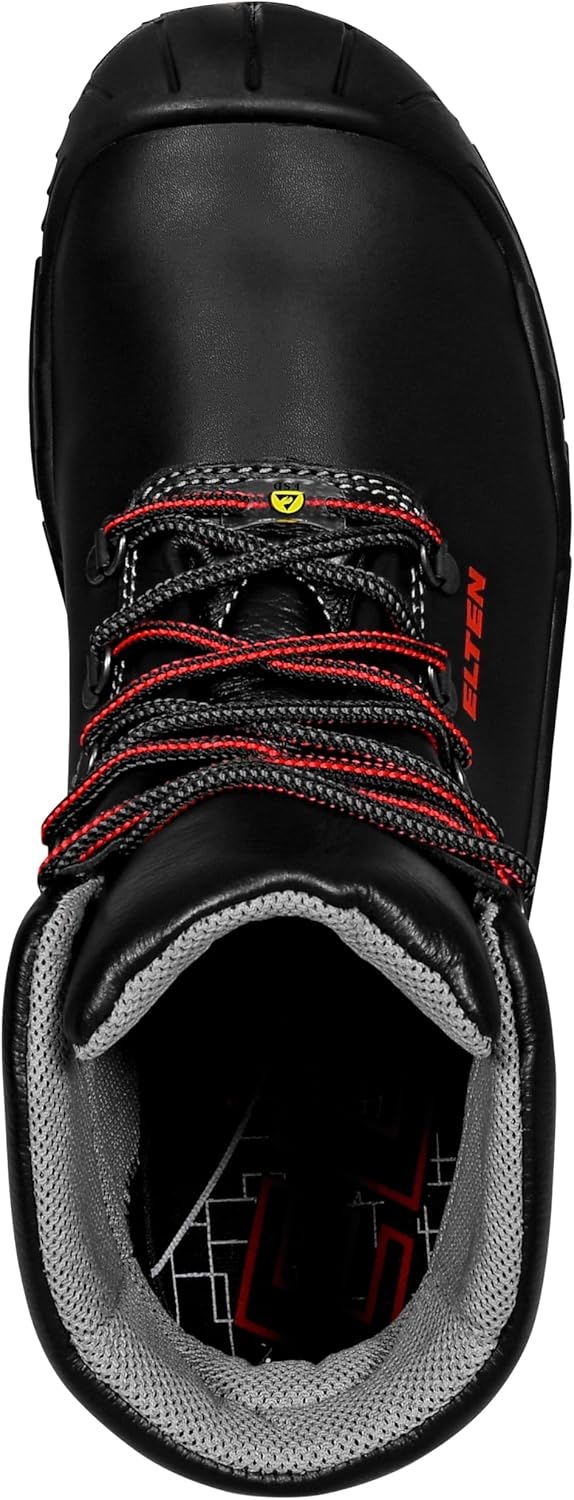 ELTEN Sicherheitsschuhe LAURENZO Rubber Mid ESD S3, Herren, Leder, Stahlkappe, leicht, robust, Schwa