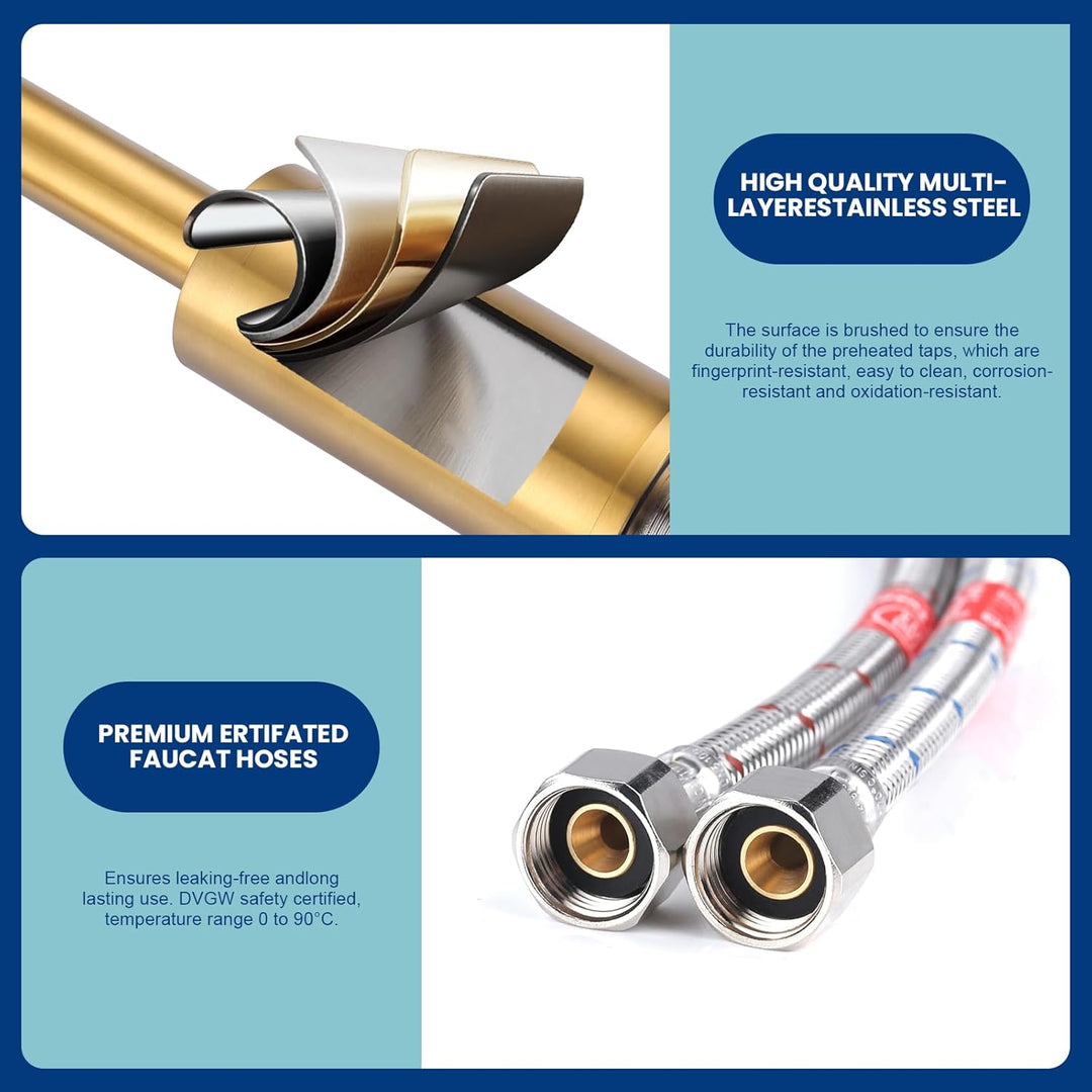 iVIGA Wasserhahn Sensor, Badarmatur Infrarot Sensor für Badezimmer Wasserhahn Bad Automatisch mit St