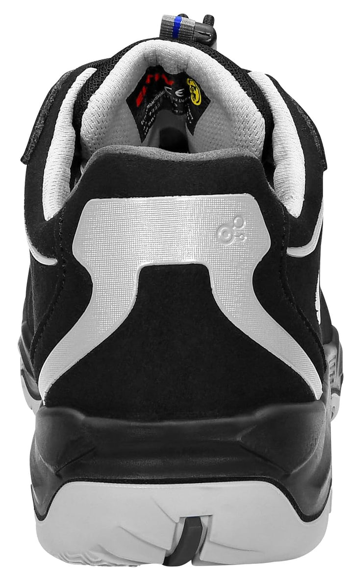 ELTEN Sicherheitsschuhe Rusher Low ESD S1, Herren, Textil, Stahlkappe, leicht, sportlich, Schwarz, G