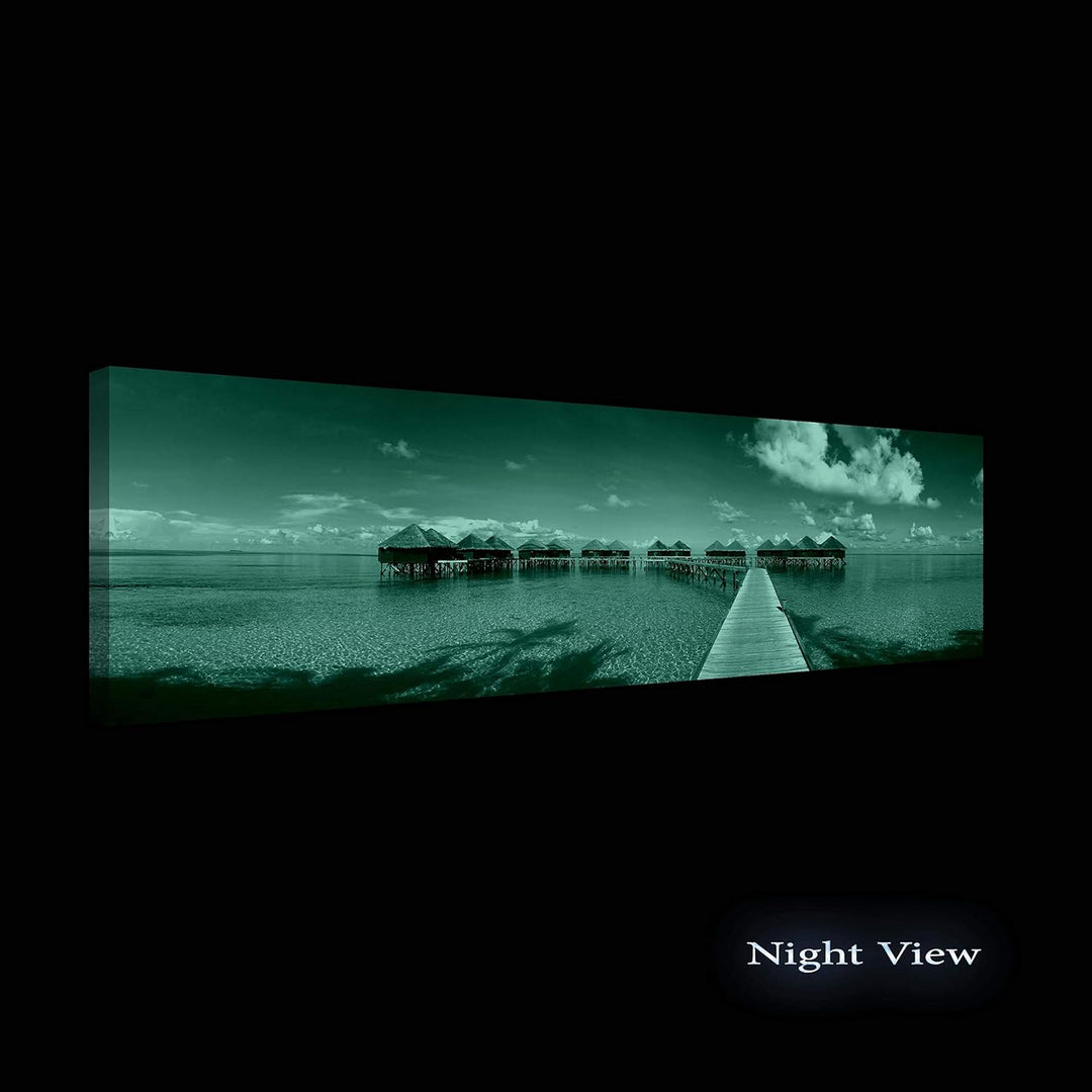 Startonight Bilder Insel im Paradies, Leinwandbilder Moderne Kunst, Strand Wanddeko Kunstdrucke, Wan