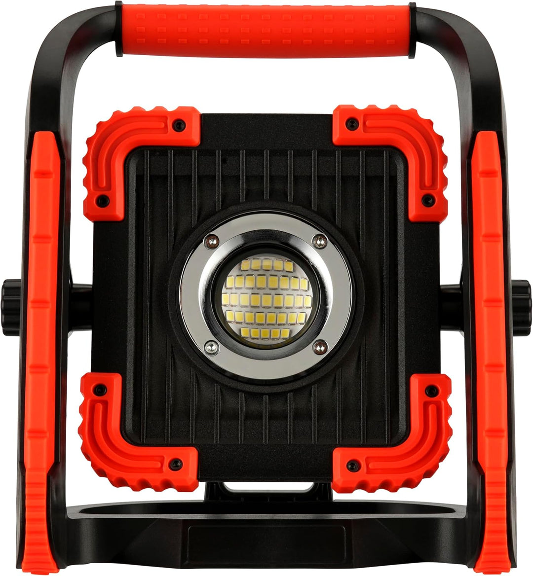 REV 2620011810 POWER FLOOD, LED Arbeitsleuchte mit Akku, 30W, 3000lm, IP54, schwarz-rot