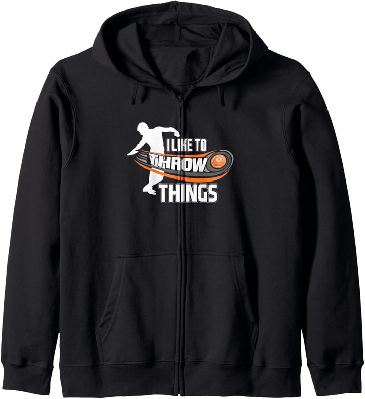 Ich mag Dinge zu werfen Track Field Discus Athlet Kapuzenjacke