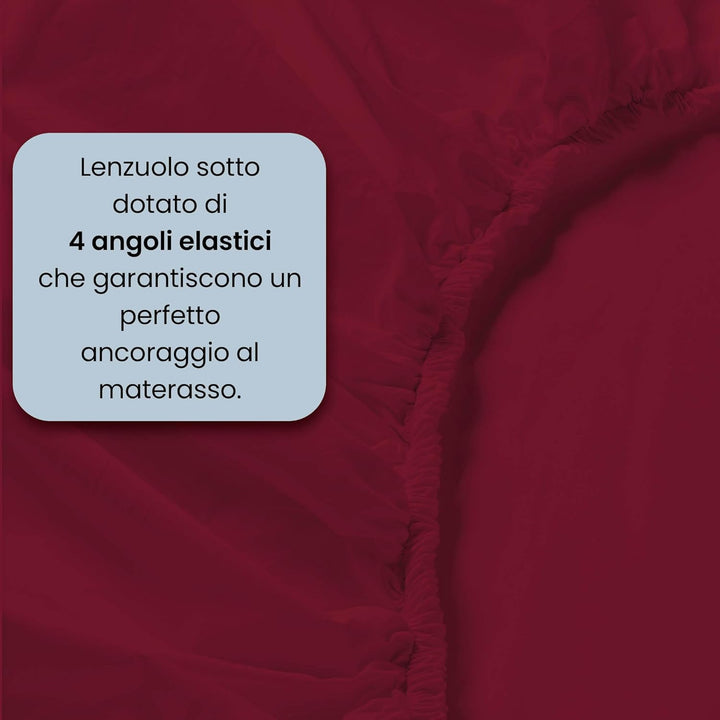 Italian Bed Linen maxcolor Räume Bordeaux 240 x 300 cm Burgunderrot, 240 x 300 cm Burgunderrot