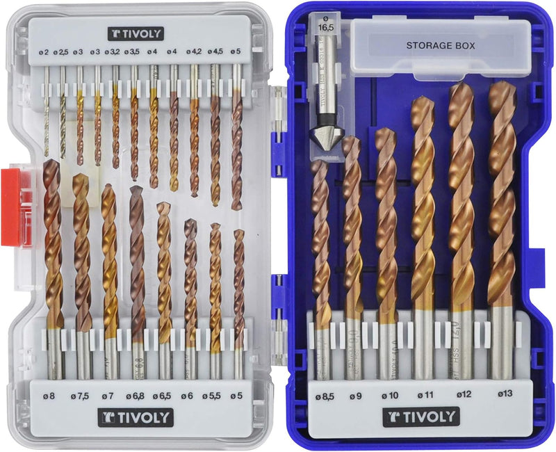 Tivoly Bumper Furius – HSS-Bohrersatz DIN 338 HSS mit Beschichtung zum Bohren von harten Stählen