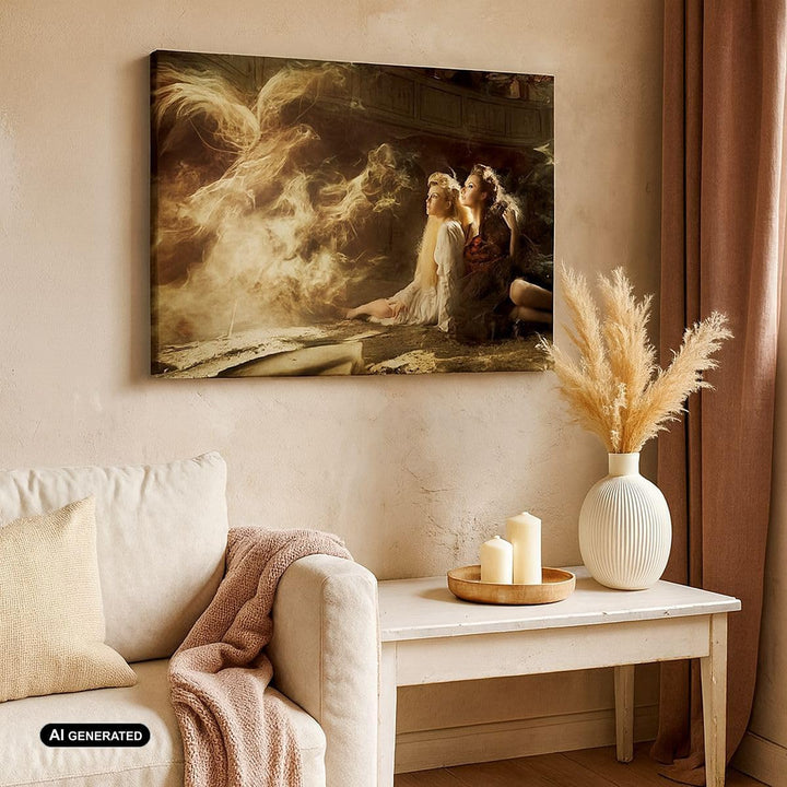 Bilder auf Leinwand 100x70cm Leinwandbild Vogel Körper Mode Blume Gross Wanddeko Bild Schlafzimmer K